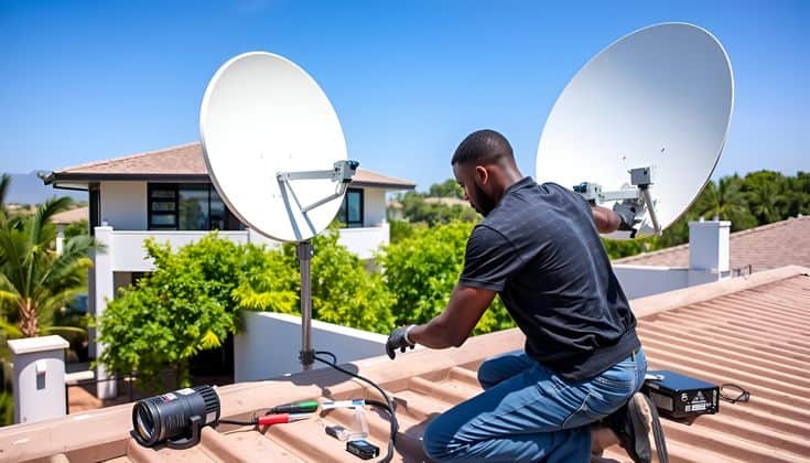 የሳተላይት ዲሽ ግጠማ Satellite Dish Installation in Addis Ababa